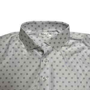 Collars and Co Mens Featherweight Flex Collar Polo Size S White Oracle Golf